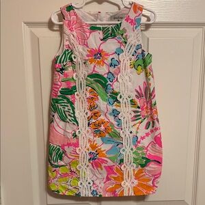 Lilly Pulitzer Pink and Green Floral Kids Dress